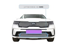 Защитная сетка радиатора низ, с ПТФ для Kia Sorento IV