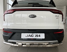 Защита заднего бампера двойная с перемычками d60/42 мм для JAC JS4 I
