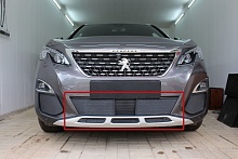 Защитная сетка радиатора центр и низ 5 частей для Peugeot 3008 II