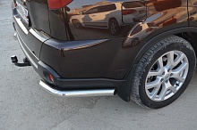 Защита заднего бампера угловая d60 мм для Nissan X-Trail II Рестайлинг