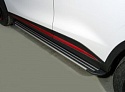 Пороги алюминиевые "Slim Line Silver" 1720 мм для Omoda C5 I