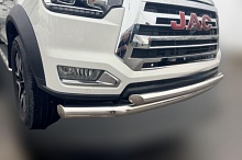 Защита переднего бампера двойная d60/42 мм для JAC T8 PRO