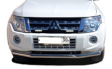 Защита переднего бампера d76 мм для Mitsubishi Pajero IV