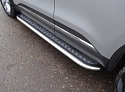 Пороги с площадкой 75х42 мм для Renault Koleos II
