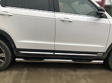 Пороги труба с проступью d76 мм для Changan CS95 I Рестайлинг 2