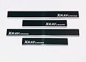 Накладки на пороги нержавеющая сталь под карбон 4шт. для LADA (ВАЗ) XRAY I