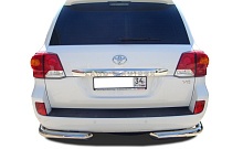 Защита заднего бампера угловая d76 мм для Toyota Land Cruiser 200 Series Рестайлинг 1