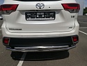 Защита заднего бампера двойная d60/42 мм для Toyota Highlander III (U50) Рестайлинг