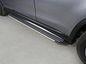 Пороги алюминиевые "Slim Line Silver" 1720 мм для Mitsubishi ASX I Рестайлинг 2