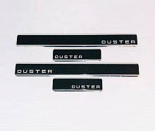 Накладки на пороги нержавеющая сталь под карбон 4шт. для Renault Duster II