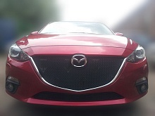 Комплект сеток black верх без рамки и низ для Mazda 3 III (BM)