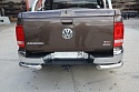 Защита заднего бампера двойная угловая d76/42 мм для Volkswagen Amarok I Рестайлинг