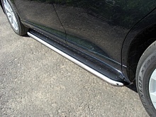 Пороги с площадкой (нерж. лист) 42,4 мм для Toyota Venza I Рестайлинг