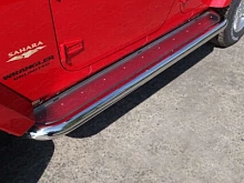 Пороги с площадкой (нерж. лист) 76,1 мм для Jeep Wrangler III (JK)