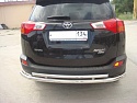 Защита заднего бампера двойная d60/42 мм для Toyota RAV4 IV (XA40)