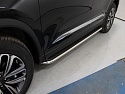 Пороги с площадкой (нерж. лист) 42,4 мм для Chery Tiggo 8 I Рестайлинг