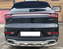 Защита заднего бампера двойная с перемычками d53/42 мм для EXEED TXL I