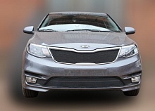 Комплект сеток black верх (Комфорт, Люкс, Престиж) и низ седан для Kia Rio III Рестайлинг