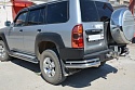 Защита заднего бампера угловая двойная d76/42 мм для Nissan Patrol V (Y61)