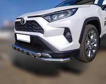 Защита переднего бампера G с двумя подгибами d60 мм для Toyota RAV4 V (XA50)