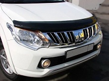 Дефлектор капота темный для Mitsubishi L200 V Рестайлинг