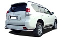 Защита заднего бампера угловая большая двойная d76/42 мм для Toyota Land Cruiser Prado 150 Series Рестайлинг 1