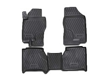 Коврики 3D в салон полиуретан 4 шт для Nissan Navara (Frontier) III (D40)