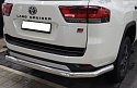 Защита заднего бампера угловая большая d76 мм для Toyota Land Cruiser 300 Series
