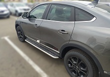 Пороги с накладным листом d53 мм для Renault Arkana I