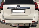Защита заднего бампера угловая двойная под фаркоп d76/42 мм для Toyota Land Cruiser Prado 150 Series Рестайлинг 2