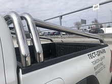 Защитная дуга двойная d76/76 мм для Toyota Hilux VIII Рестайлинг