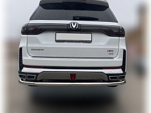 Защита заднего бампера угловая большая d60 мм для Changan CS95 I Рестайлинг 2