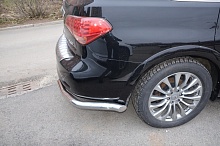 Защита заднего бампера угловая d76 мм для Infiniti QX80 I Рестайлинг