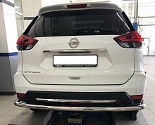 Защита заднего бампера угловая большая d60 мм для Nissan X-Trail III Рестайлинг