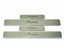 Накладки на пороги из нержавеющей стали 4шт. для Daewoo Matiz I Рестайлинг