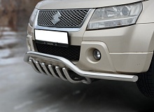 Защита переднего бампера волна+зубья d53/42 мм для Suzuki Grand Vitara III