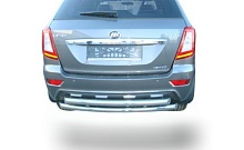 Защита заднего бампера двойная d60/53 мм для Lifan X60 I