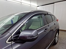Дефлекторы окон 2D с хром накладками 6 шт. под наклоном для Honda CR-V V