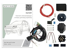 Комплект штатной электрики для фаркопа с блоком 7.1-7PIn для Renault Duster I