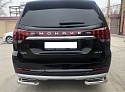 Защита заднего бампера угловая d60 мм для Kia Mohave I Рестайлинг 2