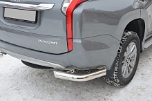 Защита заднего бампера угловая d76 мм для Mitsubishi Pajero Sport III