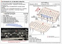 Защита радиатора и редуктора переднего моста (2 части) для Mitsubishi L200 VI