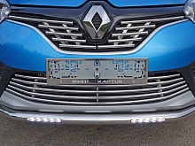 Решетка радиатора верх 16мм для Renault Kaptur I Рестайлинг