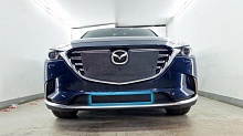 Зимняя заглушка радиатора на стяжке низ для Mazda CX-9 II Рестайлинг