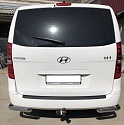 Защита заднего бампера угловая d60 мм для Hyundai Grand Starex I