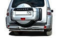 Защита заднего бампера двойная d76/76 мм для Mitsubishi Pajero IV