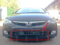 Защитная сетка радиатора для Honda Civic VIII