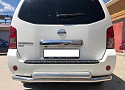 Защита заднего бампера двойная d60/53 мм для Nissan Pathfinder III