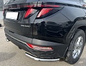Защита заднего бампера угловая d60 мм для Hyundai Tucson IV