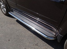 Пороги с площадкой (нерж. лист) 42,4 мм для Haval H5 I